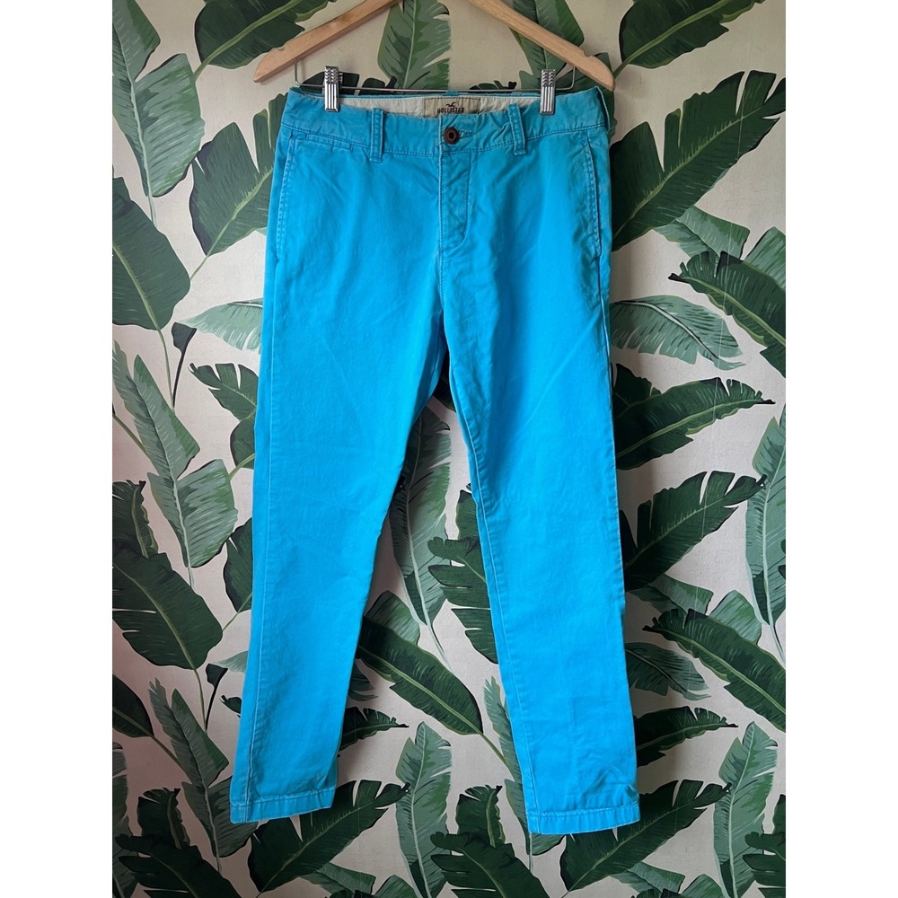 Hollister Chino Pants Mens 30x32 Cyan Blue